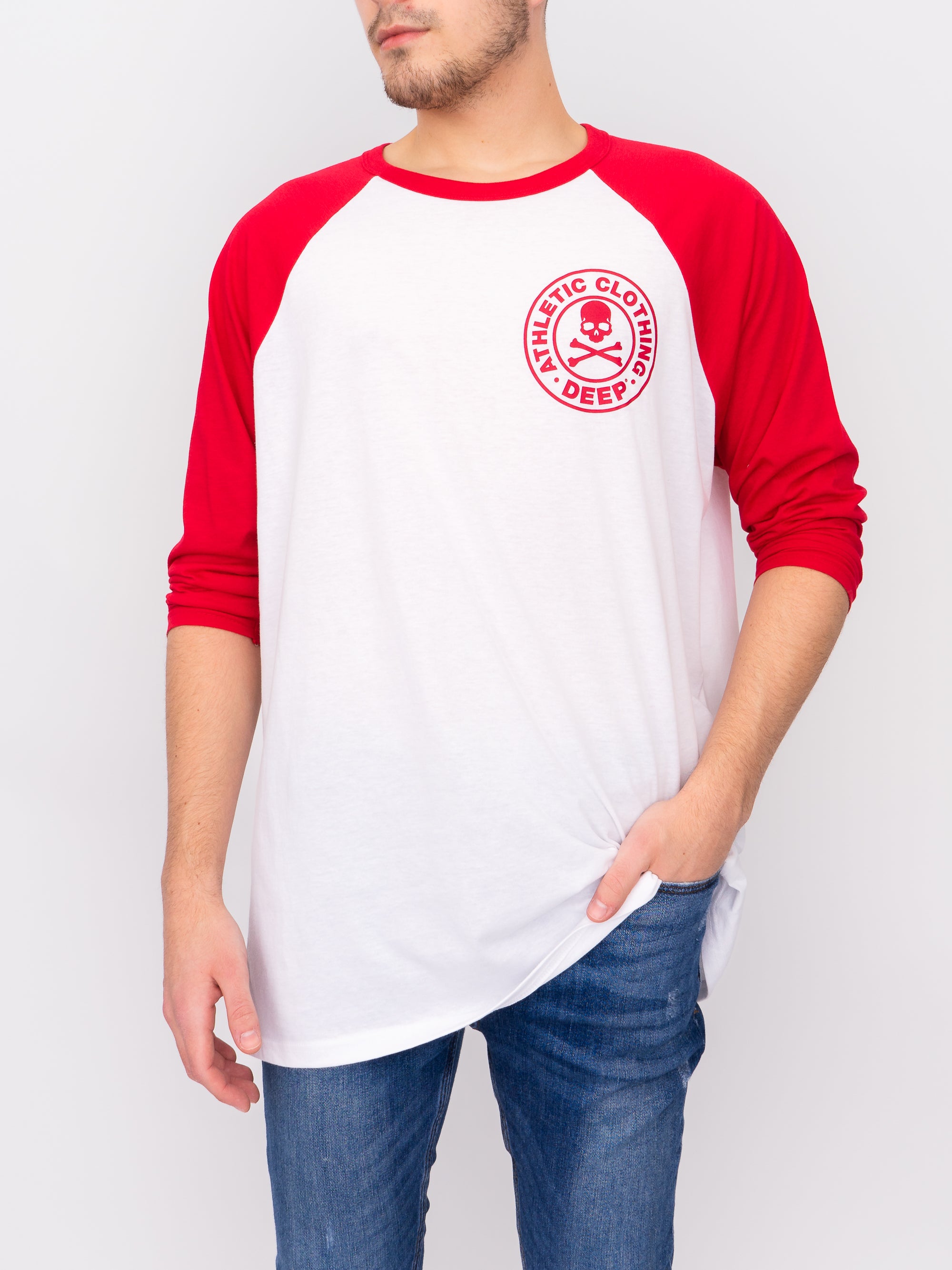 Red discount baseball undershirt