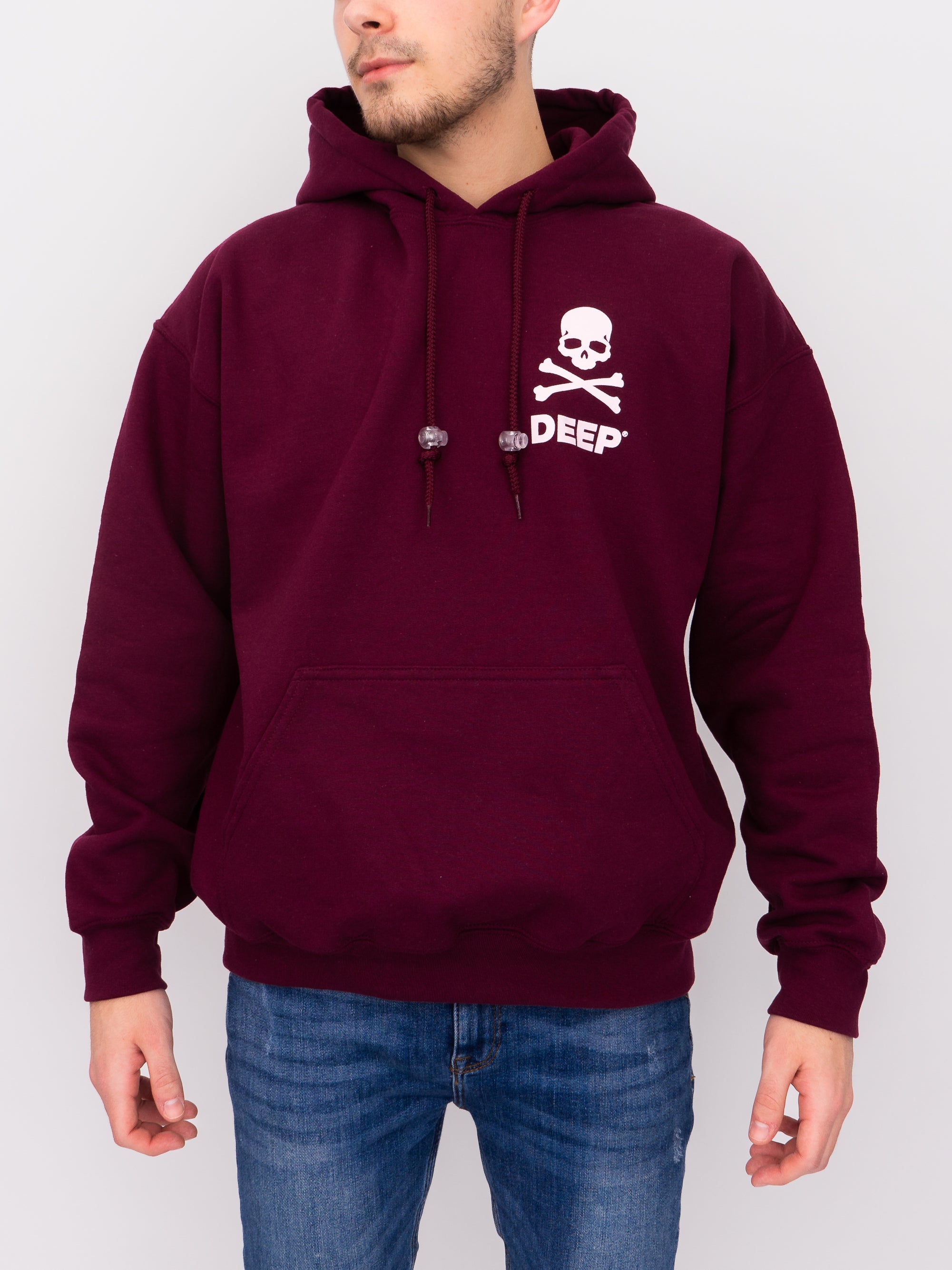 Maroon and sale white hoodie